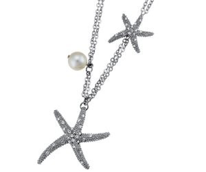Ogrlica s kristali Swarovski Oliver Weber Starfish