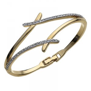 Zapestnica s kristali Swarovski Oliver Weber Divide Gold 32022G