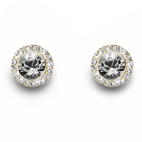 Uhani s kristali Swarovski Oliver Weber More Basic Gold