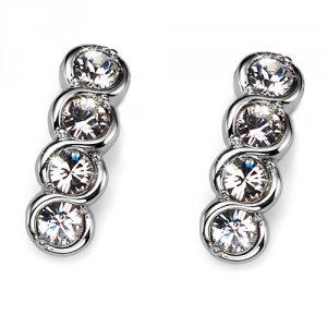 Uhani s kristali Swarovski Oliver Weber Four Crystal
