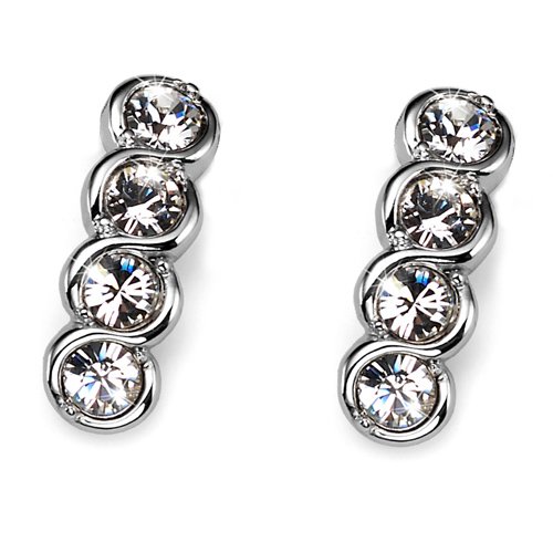 Uhani s kristali Swarovski Oliver Weber Four Crystal