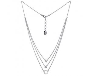 Srebrni ogrlica s kristali Swarovski Oliver Weber Signs 61115