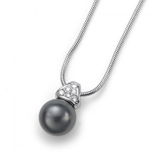 Obesek s kristali Swarovski Oliver Weber Lucent Dunkelgrau 11618-DAR
