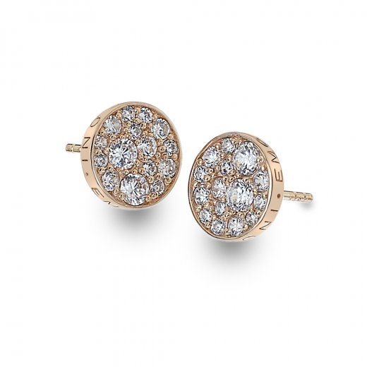 Srebrni uhani HOT DIAMONDS Emozioni Scintilla Rose Gold DE457