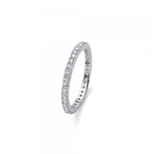 Srebrni prstan s cirkoni Swarovski Oliver Weber Jolie
