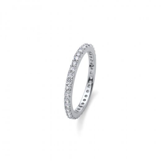 Srebrni prstan s cirkoni Swarovski Oliver Weber Jolie