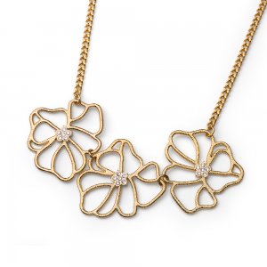 Ogrlica s kristali Swarovski Oliver Weber Prominent gold crystal