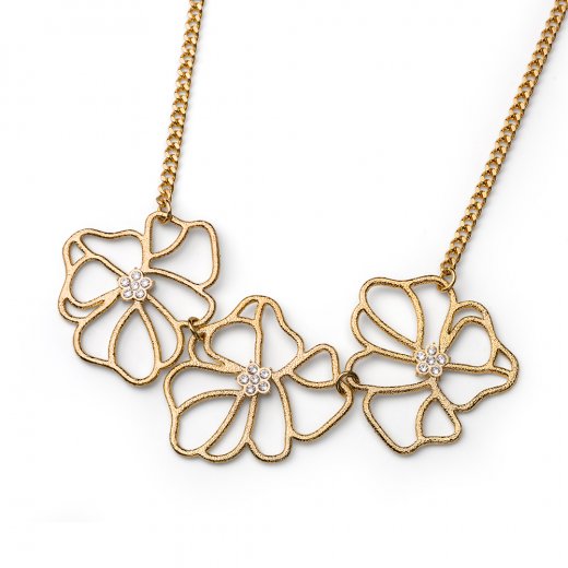 Ogrlica s kristali Swarovski Oliver Weber Prominent gold crystal