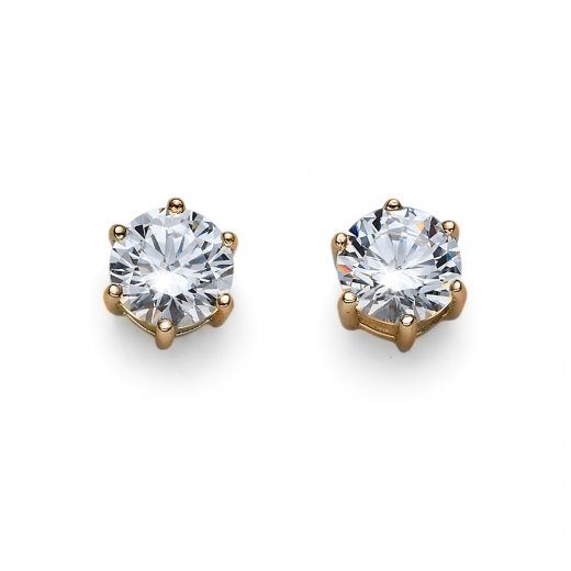 Uhani s kristali Swarovski Oliver Weber Brilliance Medium gold crystal