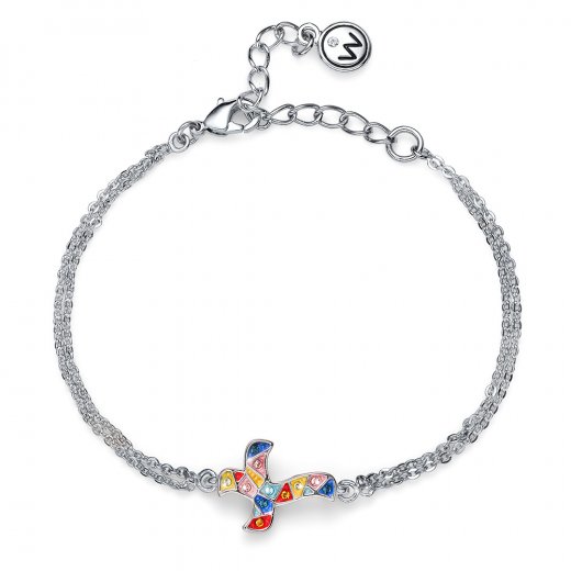 Zapestnica s kristali Swarovski Oliver Weber Gaudi Croix multi
