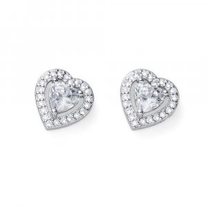 Srebrni uhani s kristali Swarovski Oliver Weber Forever white