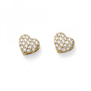 Srebrni uhani s kristali Swarovski Oliver Weber Unica golden white