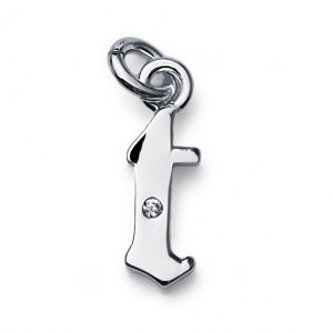 Srebrni obesek s kristali Swarovski Oliver Weber Fondly "T"