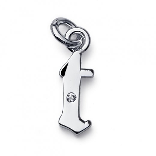Srebrni obesek s kristali Swarovski Oliver Weber Fondly "T"