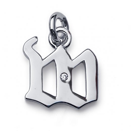 Srebrni obesek s kristali Swarovski Oliver Weber Fondly "W"