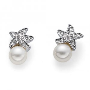Uhani s kristali Swarovski Oliver Weber Pearl Mare CRY