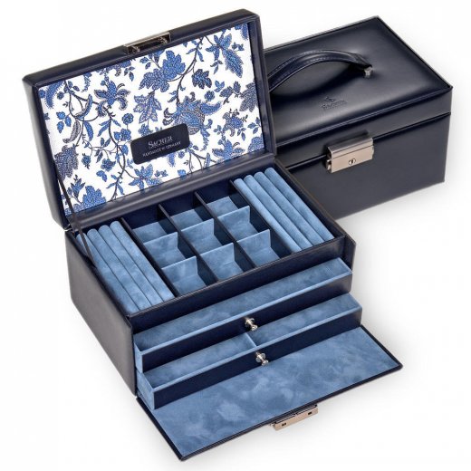 Škatla za nakit Sacher Elly/Florage, modra