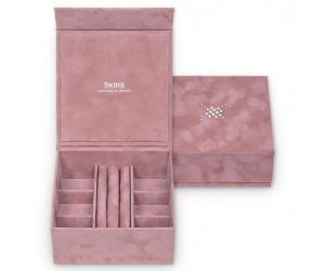 Škatlica za nakit Sacher Nora/Crystalo s kristali Swarovski, roza