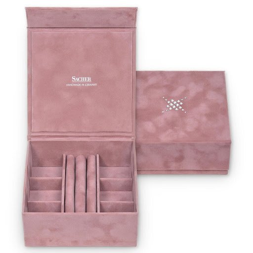 Škatlica za nakit Sacher Nora/Crystalo s kristali Swarovski, roza
