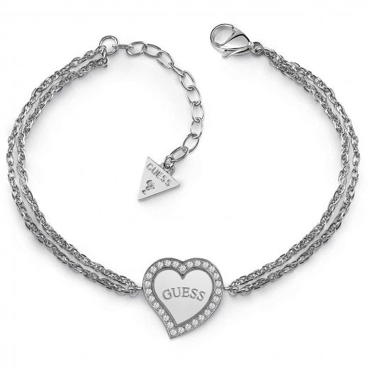 Zapestnica Guess Hearts Silver UBB78096-S