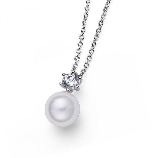 Obesek Oliver Weber so Swarovski kristali Focus RH CZ white pearl